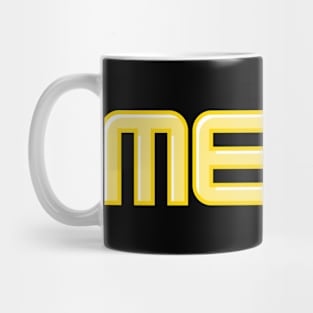 Urban Word 'MEWD' in Yellow Lettering Mug